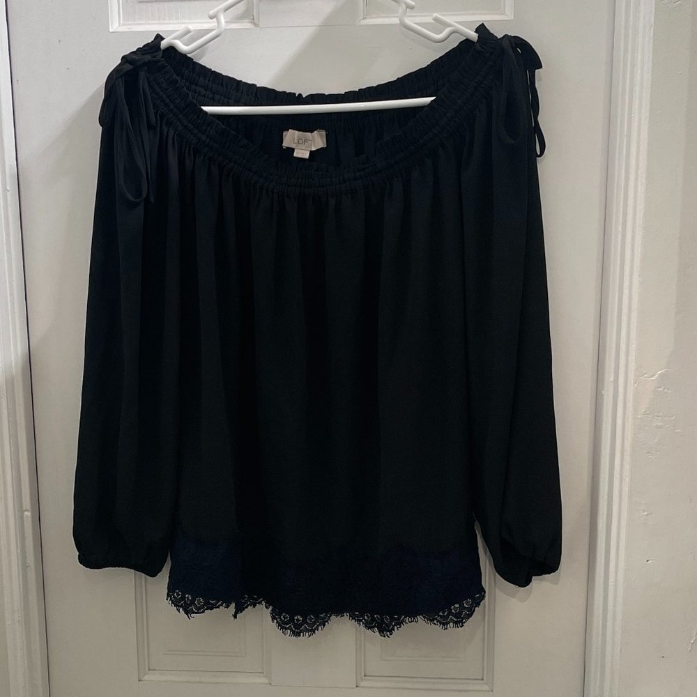 LOFT Black Off Shoulder top
